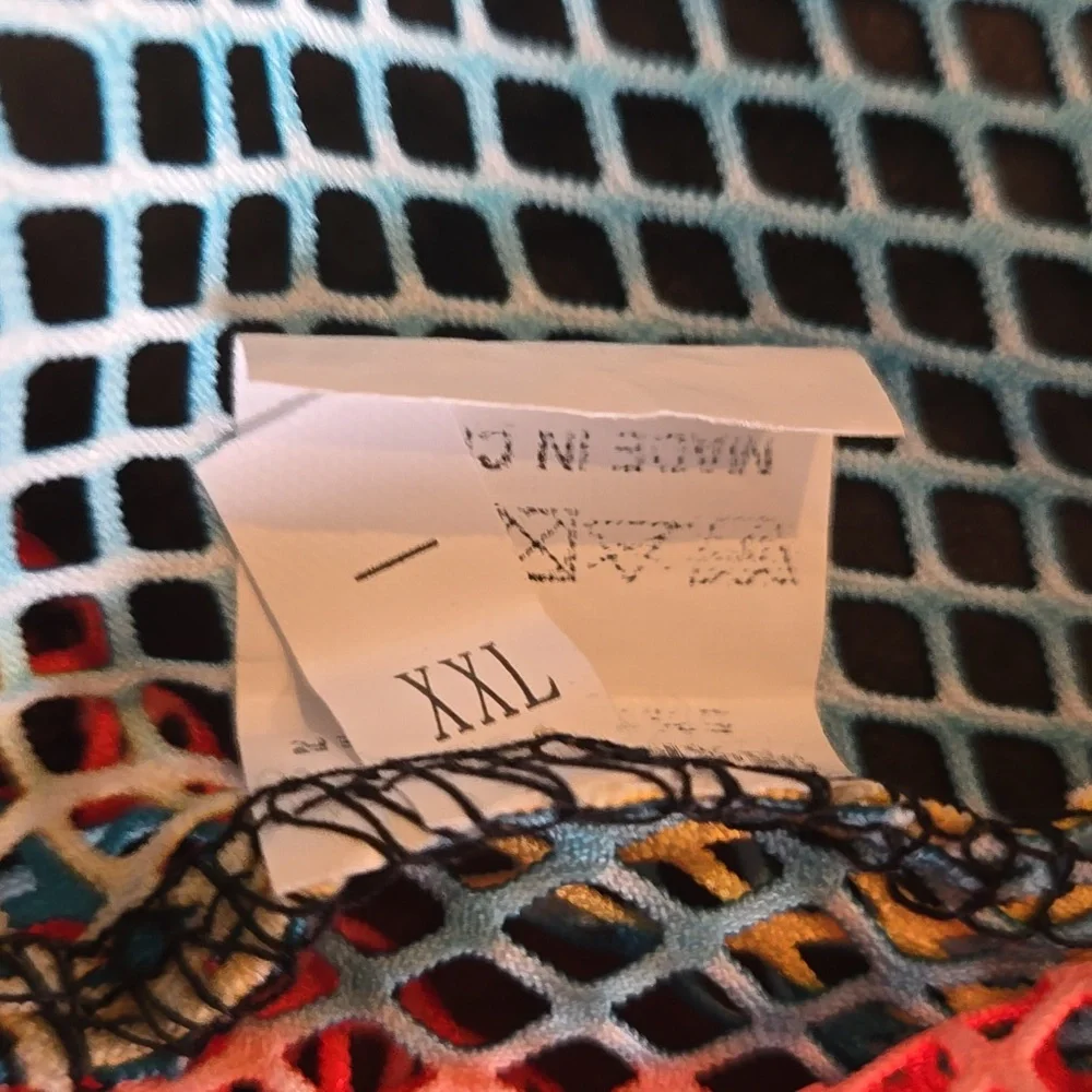 Multicolor Striped Mesh Maxi Dress Sz XXL NWOT - Picture 5 of 6